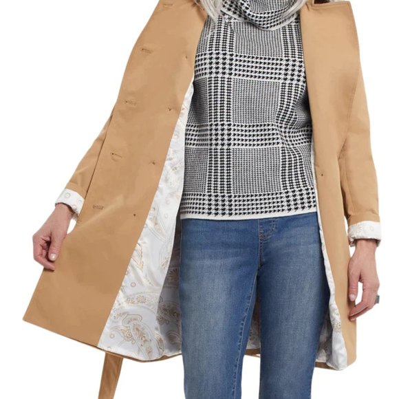 NWOT Tribal Brand Classic Trench Coat in Nutmeg - Picture 3 of 14